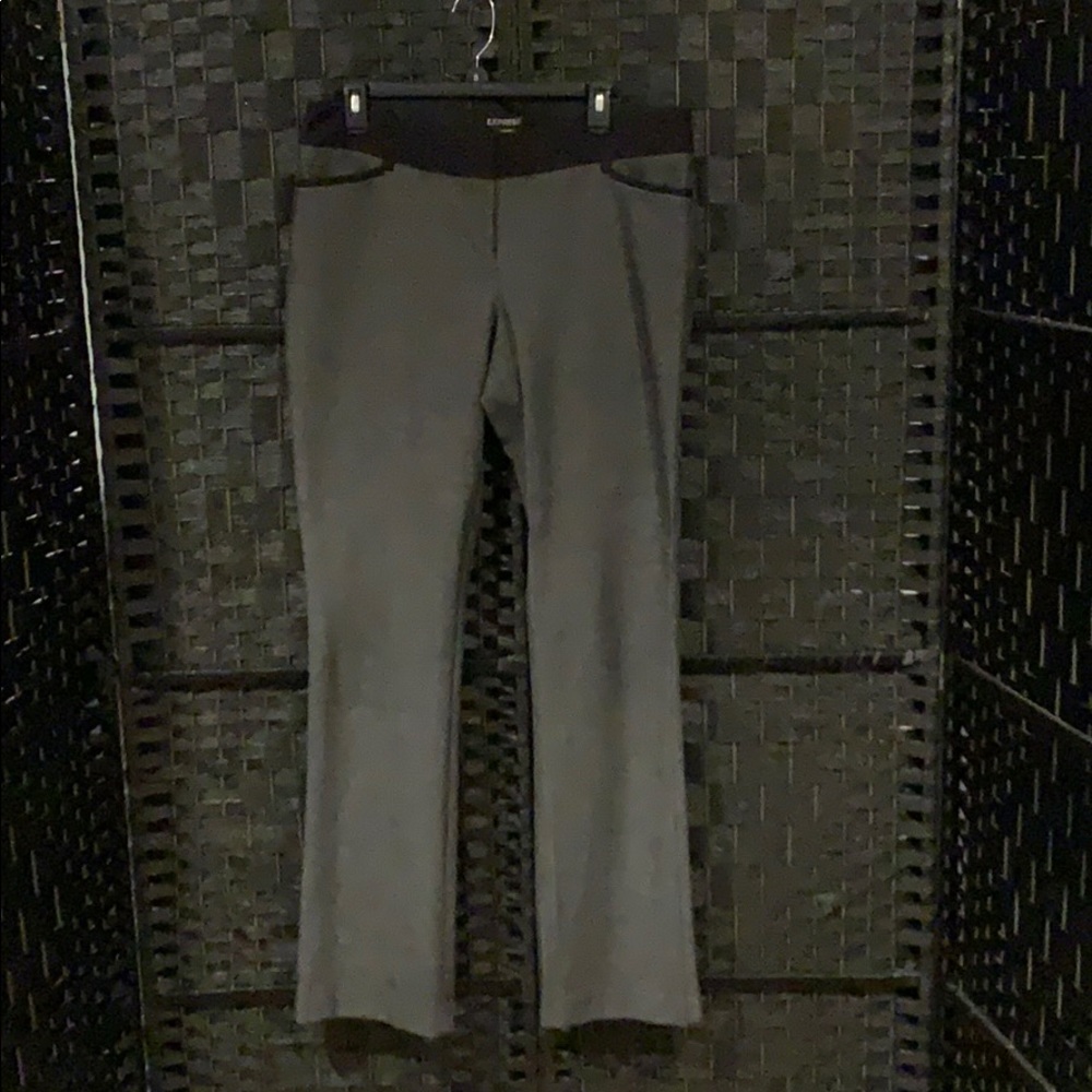 Express Women’s Gray Flare Trousers